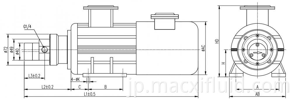 72 Variable Frequency Motor Micro Gear Pump